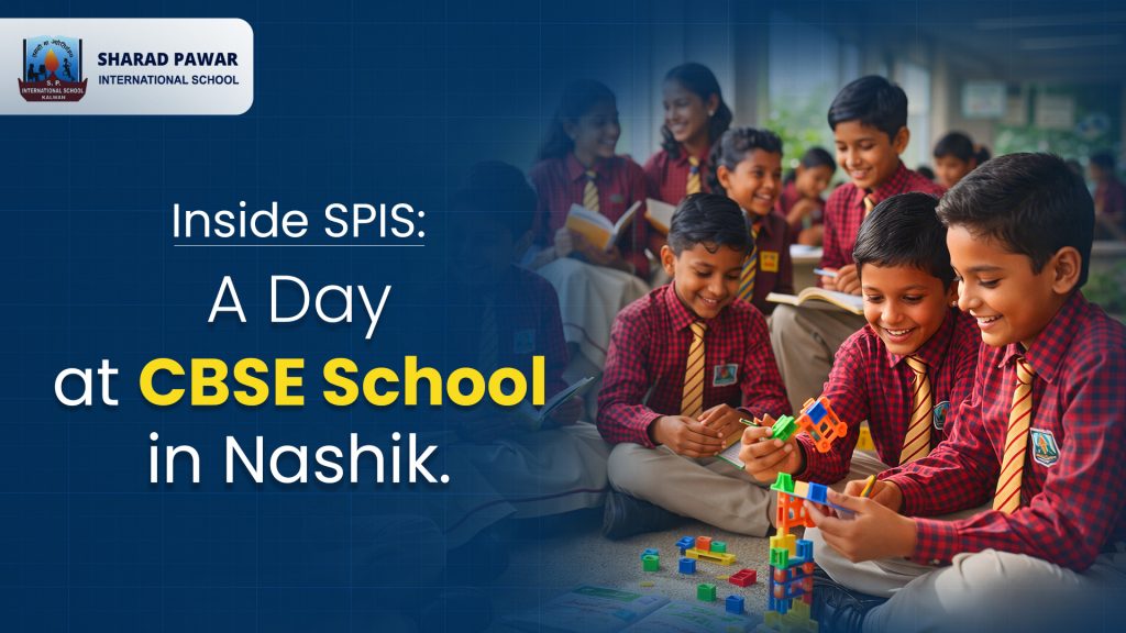 Students learning in smart classrooms at Sharad Pawar International School, a leading CBSE school in Nashik