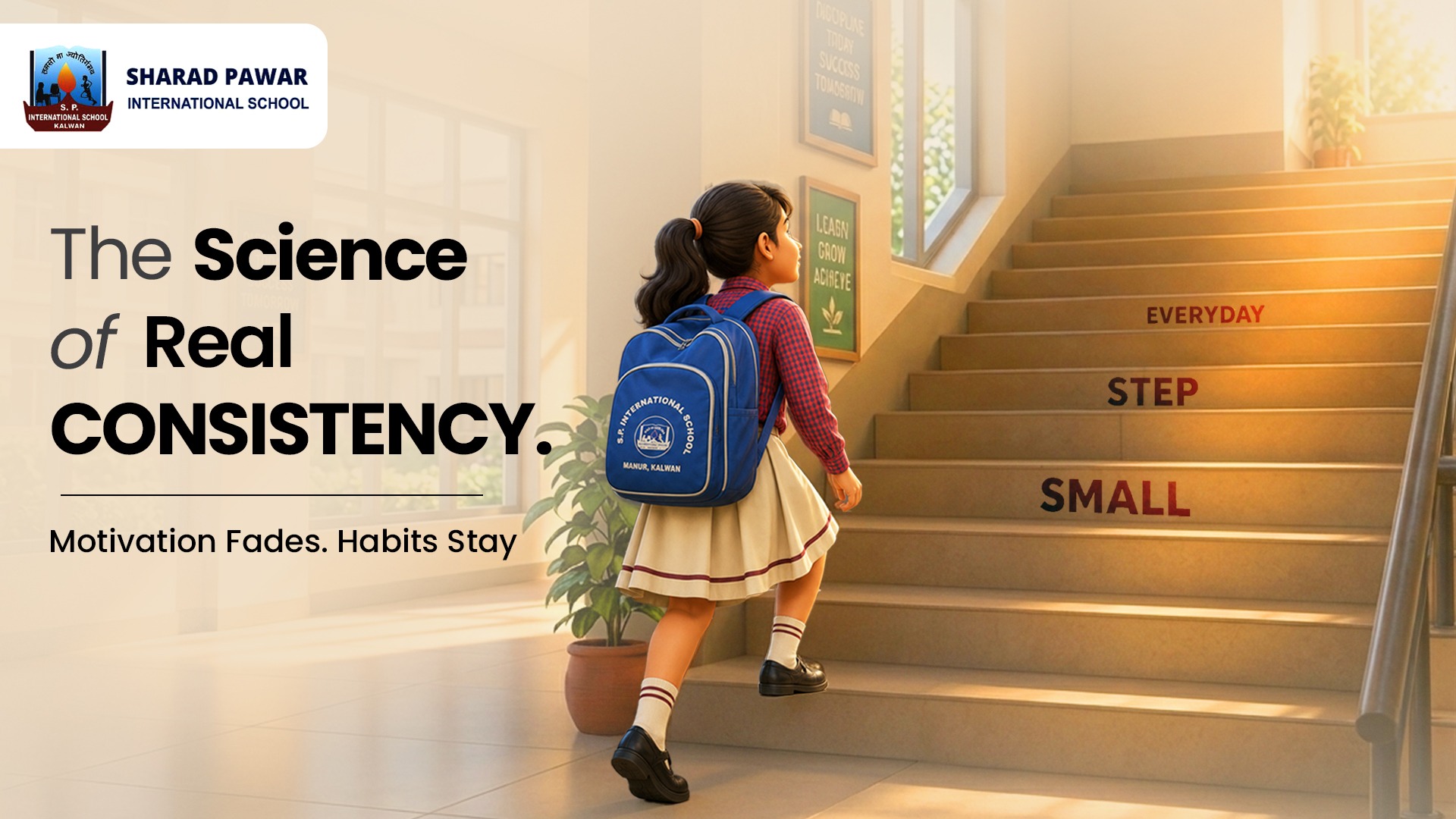 Why habits matter more than motivation showing student building consistency step by step